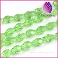Wholesale green faceted glass teardrop beads for diy making